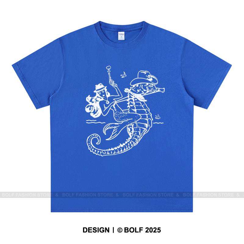 Printed 100% Cotton Women's Oversized T-Shirt Loose Fit Graphic Tees Tops for Daily Wear