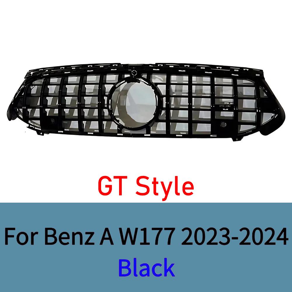 Front Grill Grille for Mercedes A-Class W177 2025-2025 ABS Gloss Black Bumper Mesh Tuning Cover A180 A200 A220 A250 A280