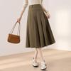 Chushen Maillard Academic A-Line Pleated Skirt