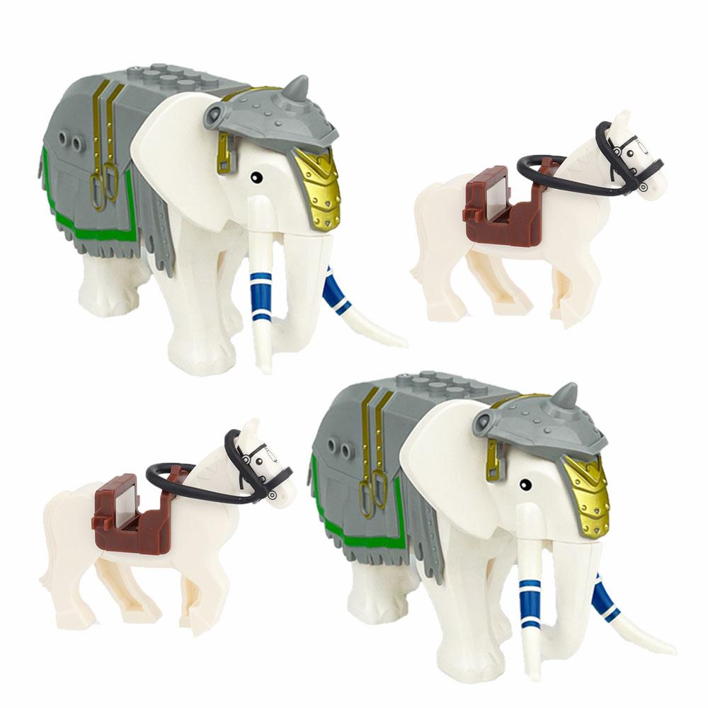 MOC Medieval Knight War Elephant Building Set – Figures Castle Accessories Bricks Toy Gift