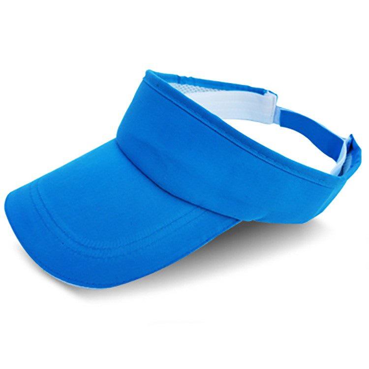 

Breathable Twill Cotton Visor Cap: Summer Topless Design for Custom Printing Adjustable павлин голубой