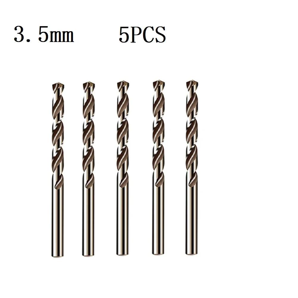 5//6/10pcs HSS M35 Cobalt Drill Bit 1mm 1.5mm 2mm 3mm 4mm 5mm For Stainless Steel High Speed Auger Drill Press Power Tool Parts