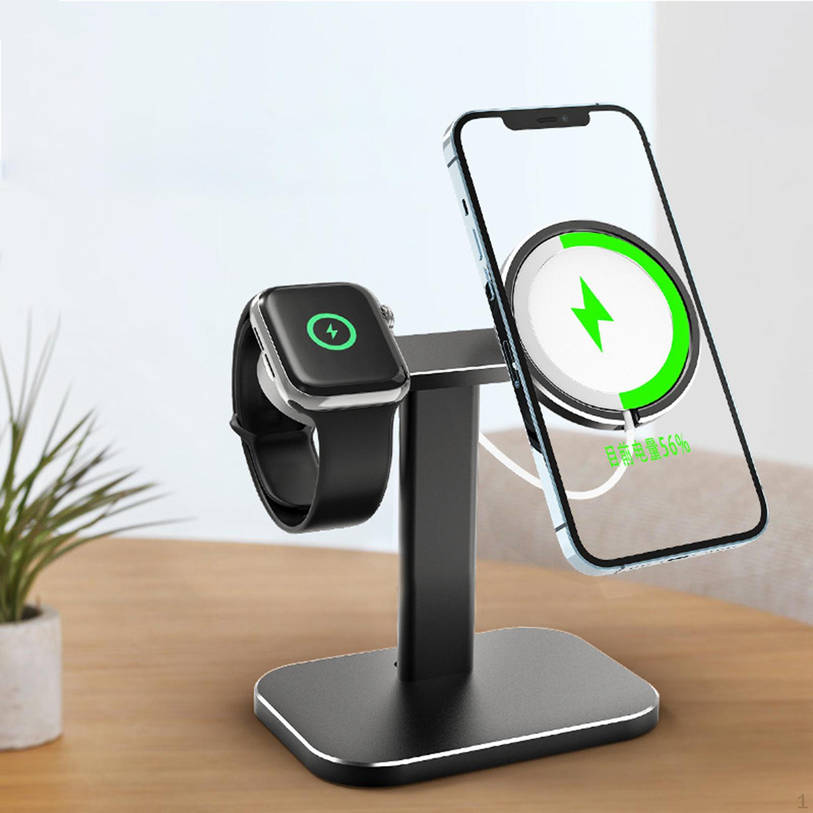 

Wireless Charger Stand Cell Phone Holder for iwatch Series чорний