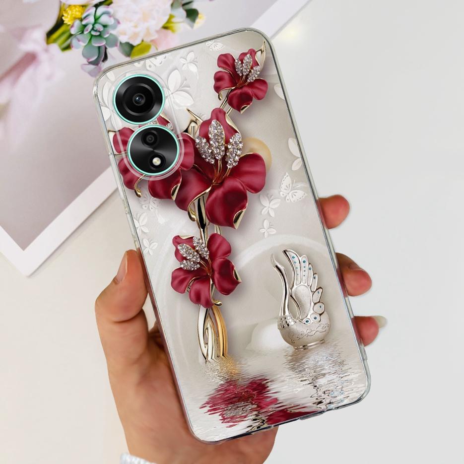 For Oppo A78 4G Case CPH2565 Stylish Painted Cover Soft Silicone Phone Case For Oppo A78 A 78 OppoA78 5G Back Cover Fundas Coque