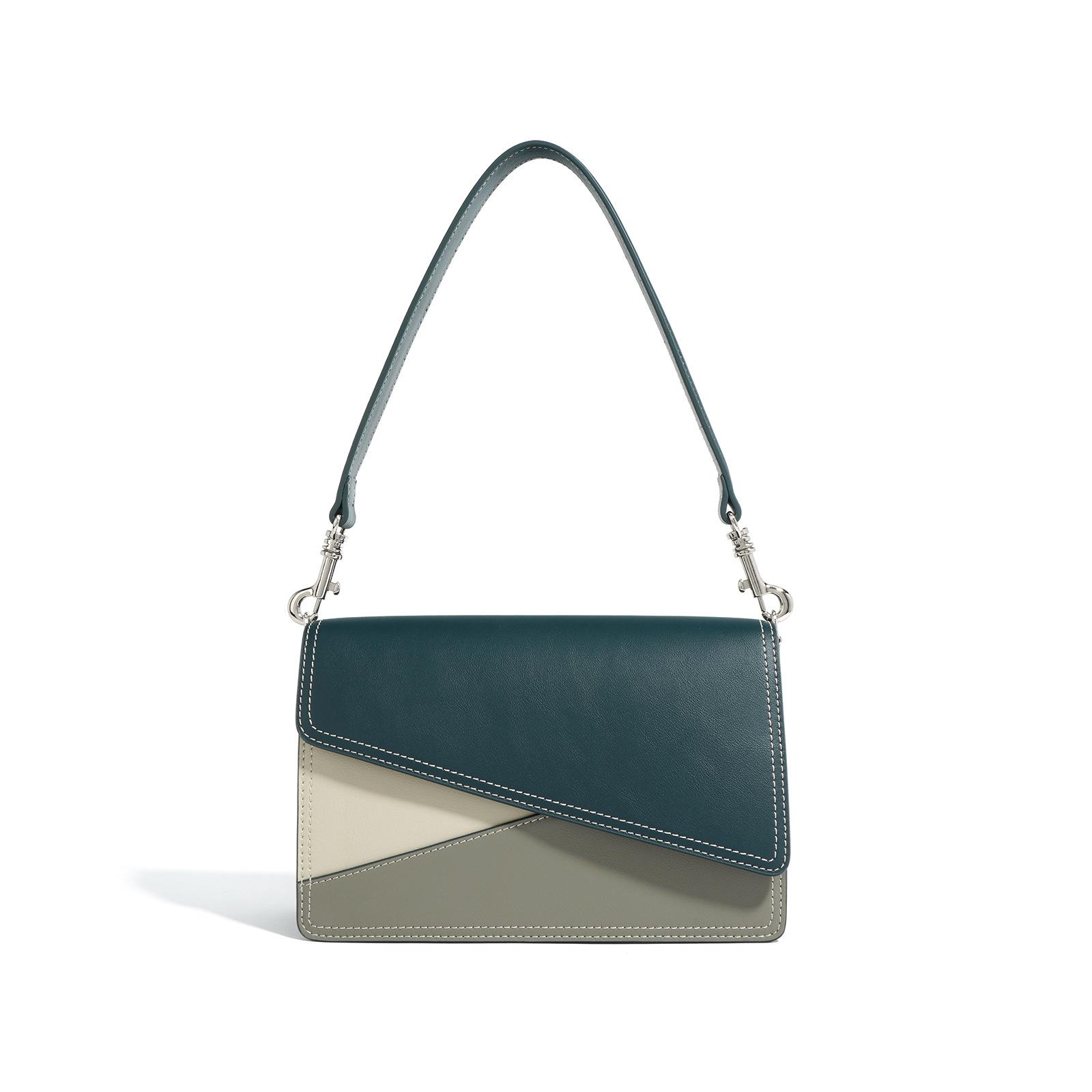 

This Small Square Bag Is A Simple Commuting Leather Single-shoulder Crossbody Versatile Underarm Bag for Spring and Summer