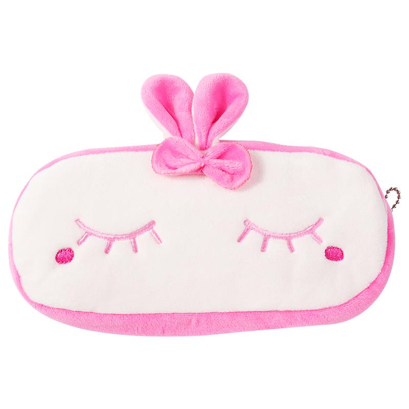Korean Style Cartoon Plush Pencil Case & Coin Purse for Students