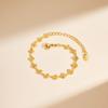 Elegant Four Leaf Clover Women's Hand Bracelets, Gold Plated Stainless Steel Flower Charm Bangle, Fashion Luxury Jewelry