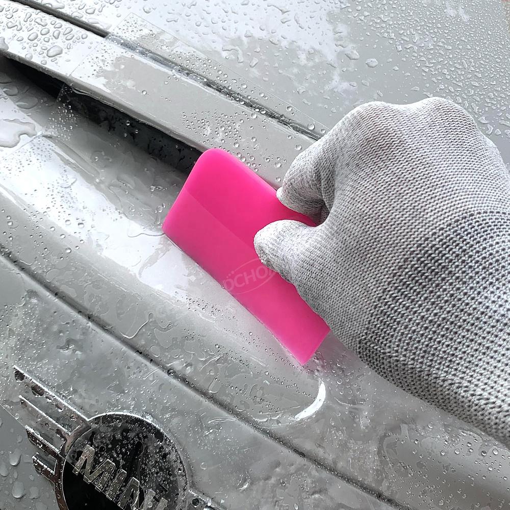 4.7x2.1 Inch Pink Scraper Soft Rubber Car Window Squeegee Glass Auto Water Vinyl Blade Scraper Home Wrap Tools Office Tint Wiper