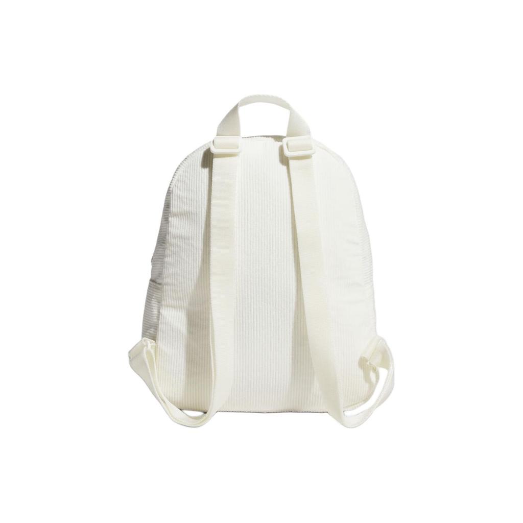 Adidas Versatile Casual Striped Mini Backpack Women Backpacks White KT0856