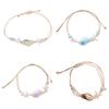 Ocean Theme Ceramic Starfish Conch Braided Bracelet Lightweight Handchain Jewelry For Women Beach Party Daily Wear