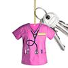 Acrylic Car Pendant, Car Hanging Decoration, Nurse Clothing Pendant for Automotive - Nurse Uniform