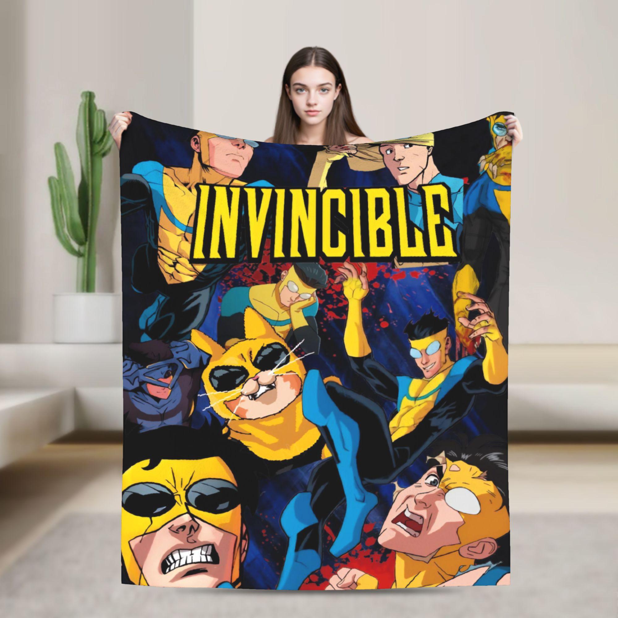 Funny Invincible Expressions Blanket Quality Soft Warm Throw Blanket Autumn Travel Office Outdoor Novelty Bedspread 75X95CM