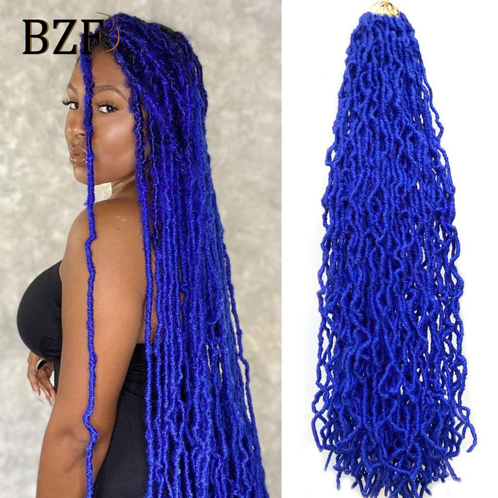 36Inch Pink Soft New Faux Locs Crochet Hair Braids For Women Synthetic Blonde Goddess Nu Locs Braiding Hair Extensions PreLooped