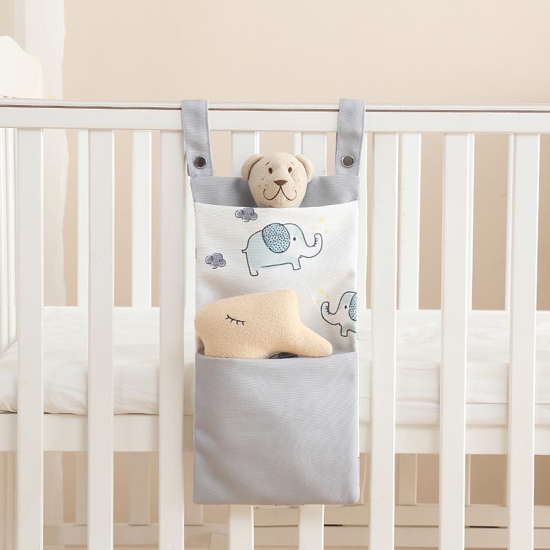 

Hanging Baby Crib Organizer - All-Polyester Bedside Diaper and Storage Bag