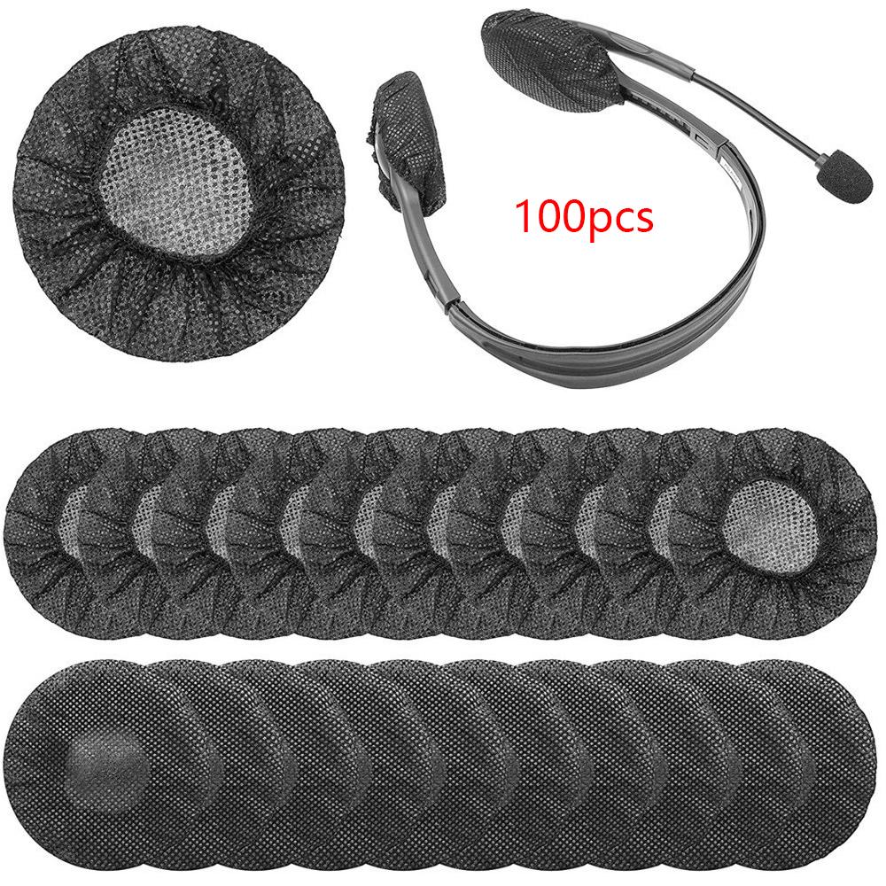 

100pcs Disposable Non-Woven Headphone Ear Covers for Most Ear Headphones