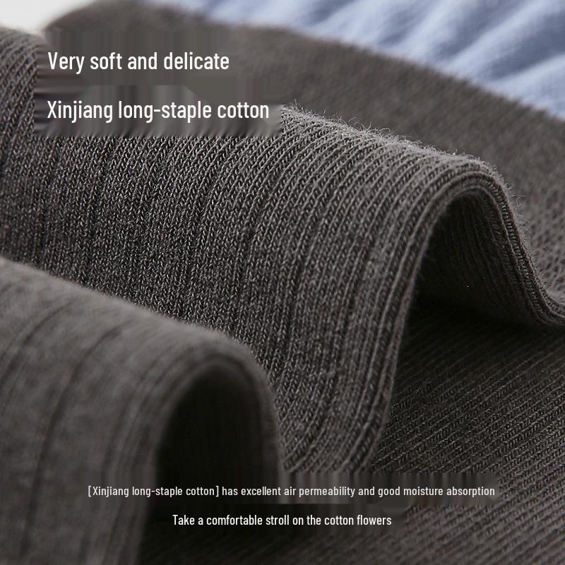 Renaissance Women's Blue-Gray Color Block Mid-Calf Socks - Autumn Winter, Bone-Free, Simple Style