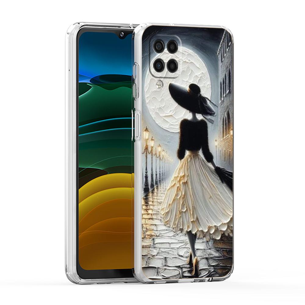 

Soft Cover for Samsung Galaxy A25 A23 A22 A52S A52 A55 A72 A41 A31 A13 A11 5G Transparent Phone Case Beautiful Girl Illustration for Samsung A05s