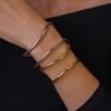 Double-layer Wide Irregular Open Bangle Zinc Zinc Alloy Exaggerated Bracelet Metal Cuff Bangles  Decoration
