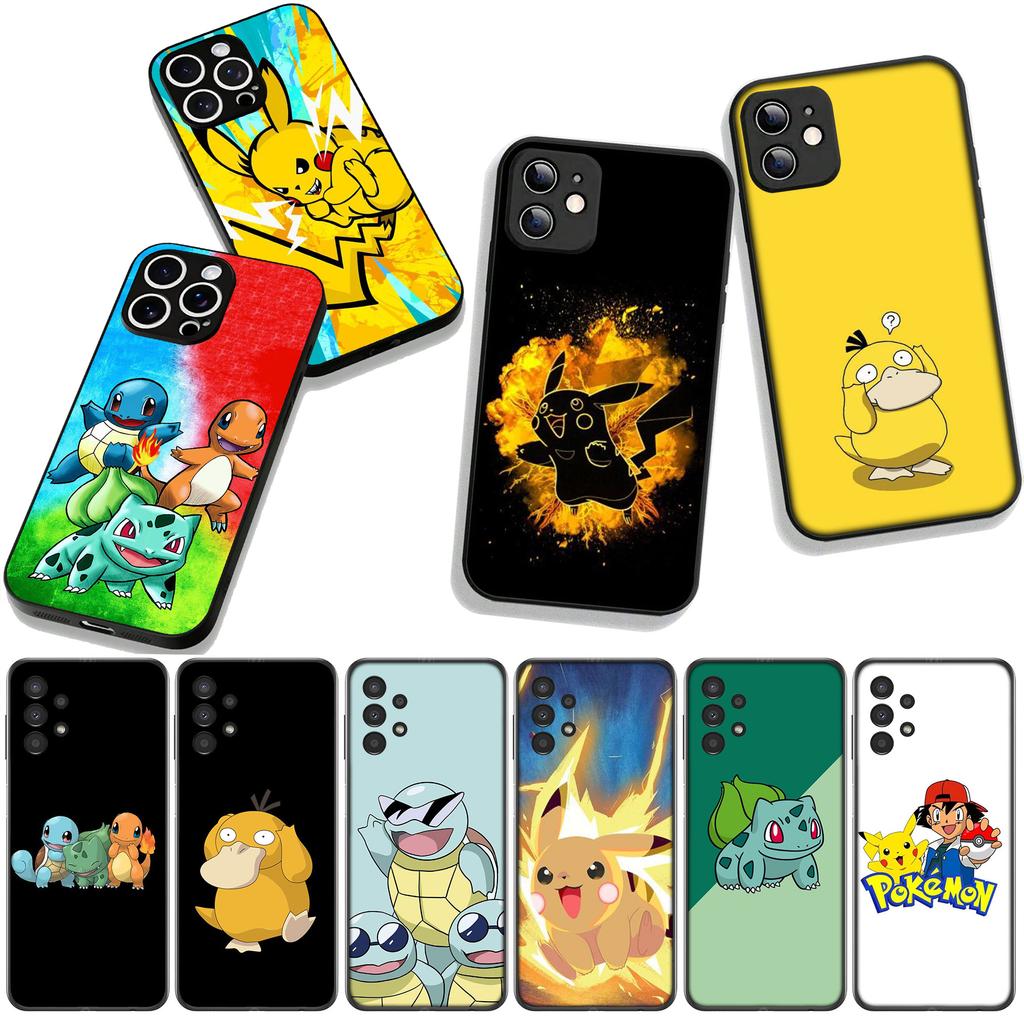 Anime P-Pokemons P-Pikachu Carini per Custodia Samsung Galaxy A36 A17 A26 A07 A35 A54 A53 A13 A33 A34 S8 S9 S20 S21 FE S10 Plus