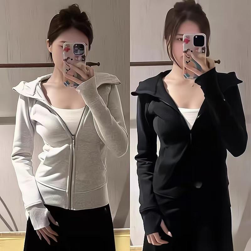 

Women s Lulu Slimming Fleece Zip-Up Hoodie Cardigan M/4
