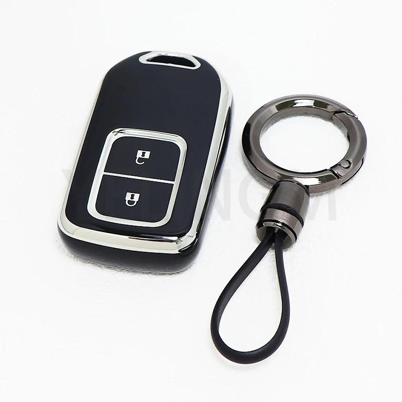 2 3 4 5 Button For Honda Accord Civic Cr-V Fit Hr-V Pilot Ex Odyssey Crosstour Ridgeline Clarity Insight Lx Car Key Case Cover