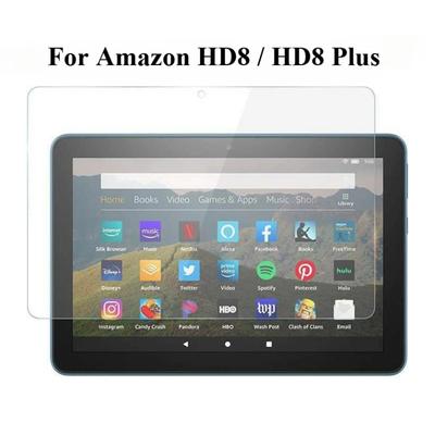 Gehärtetes Glas für Amazon Fire HD8 2017-2024, Schutzglas für Tablet auf Amazon Fire HD8 plus 2020 2022, Displayschutzfolie