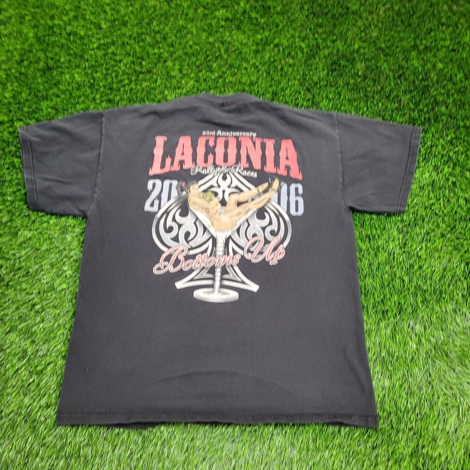

Laconia Rally-&-Races Cocktail Shirt Large 21x26 Faded-Black 2006 4XL