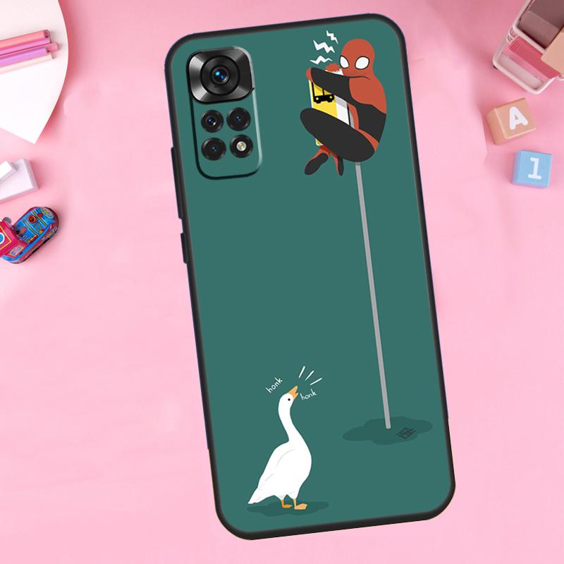 Cartoon Cute Goose For Xiaomi Redmi Note 14 13 Pro 9 10 11 12 Pro 11S 12S Phone Case For Redmi 13C 12C 10C 14C