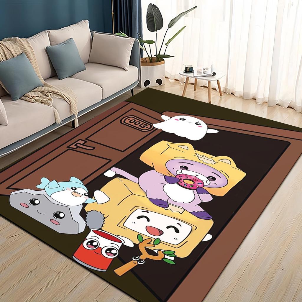 27 Style New Lankybox Boxy Foxy Rocky Cartoon Carpet Rug for Living Room Bedroom Home Sofa Decoration,kids Non-slip Floor Mat
