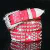 Gothic Rivet Waistband PU Leather Spicy Girls Belt Fashion Rhinestone Belt  For Jeans
