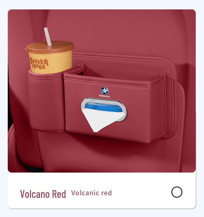 Venucia Multifunktionale Auto-Sitz-Aufbewahrungsbox: Taschentuch, Becherhalter & Organizer