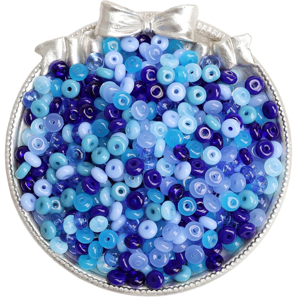 High quality wheel bead glass rice bead DIY jewelry accessories handmade beaded bracelet material