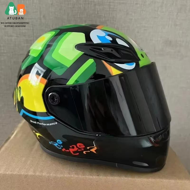 ATUBAN Small Pet Motorcycle Helmet Cat Dog Puppy Mini Helmets,Full Face Motorcycle Helmet Outdoor Head Protecting Pet Hard Hat