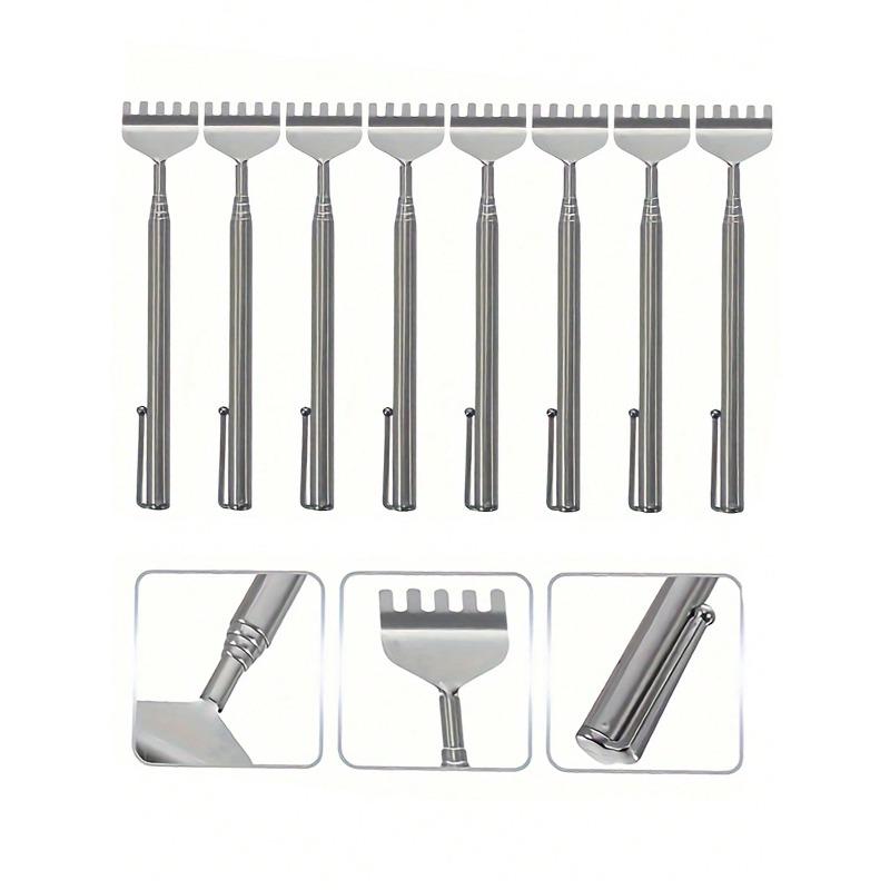 Pen-Style Retractable Back Scratcher - Stainless Steel Portable Itch Relief Tool, Multi-Function Massager