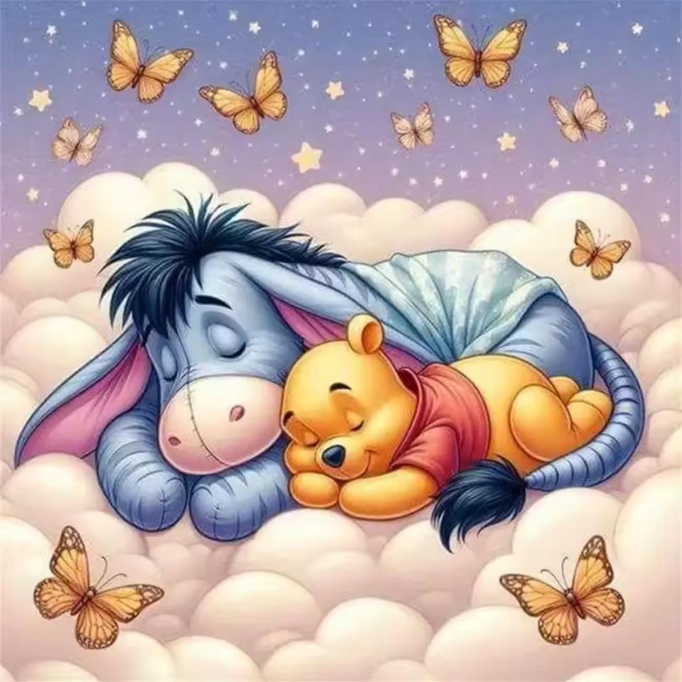 

Disney Eeyore Diamond Painting Kit 5D DIY Diamond Embroidery Cross Stitch Handmade Art Gift Crafts Home Decor Round 20x20cm