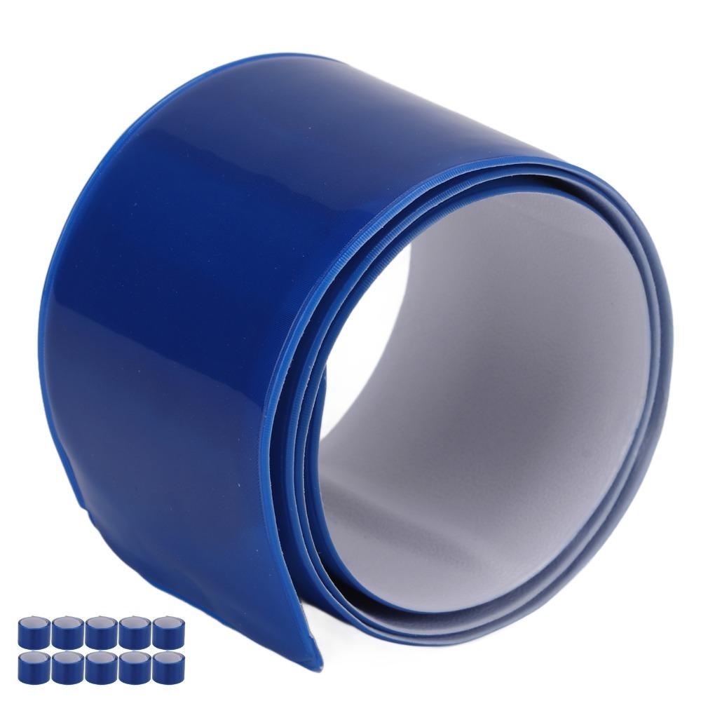 10PCS 40*3cm Reflective Slap Bands Steel Safety Reflector Strips  For Night Jogging