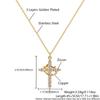 Rotatable Circular Ring Set with Zirconia Cross-shaped Crown Necklace Collar Chain