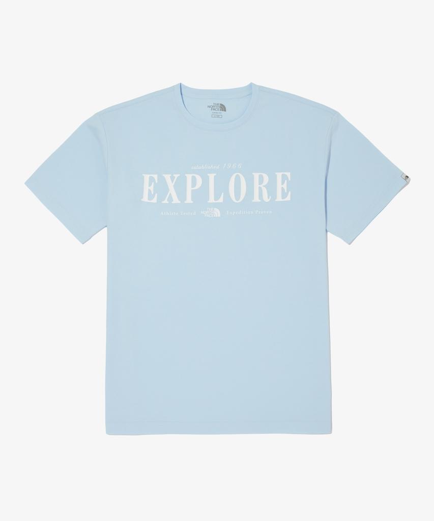 Noseupeiseu Nt7Uq06M Explore Short Sleeve Round Neck T-Shirt Baby_Blue