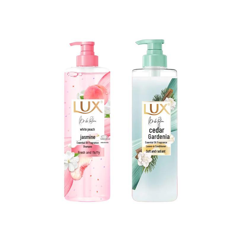 LUX Cedar Gardenia Conditioner & White Peach Jasmine Shampoo Set