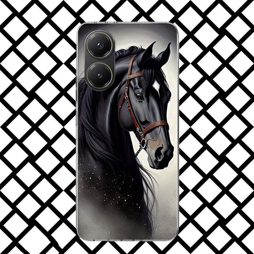 

Чехол для телефона Animal Black Horse для Xiaomi Poco F7 Ultra X7 X6 X5 Pro X4 Gt M8 M7 Redmi 15 15C 13 13C 12 12C Мягкий чехол Fundas Poc Xiaomi Poco F7