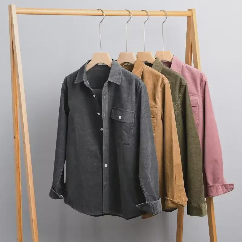 Men’s Japanese-Style Corduroy Long-Sleeve Jacket - Casual Autumn Trend