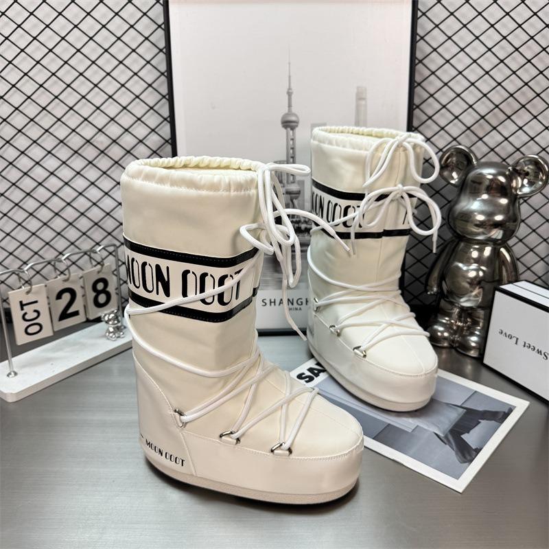 Waterproof version of Gypsy Moon Snow Boots Women's, winter medium-high lace-up non-slip warm ski shoes