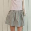 Deondeulob Dd_Check A-Line Mini Skirt_Blue