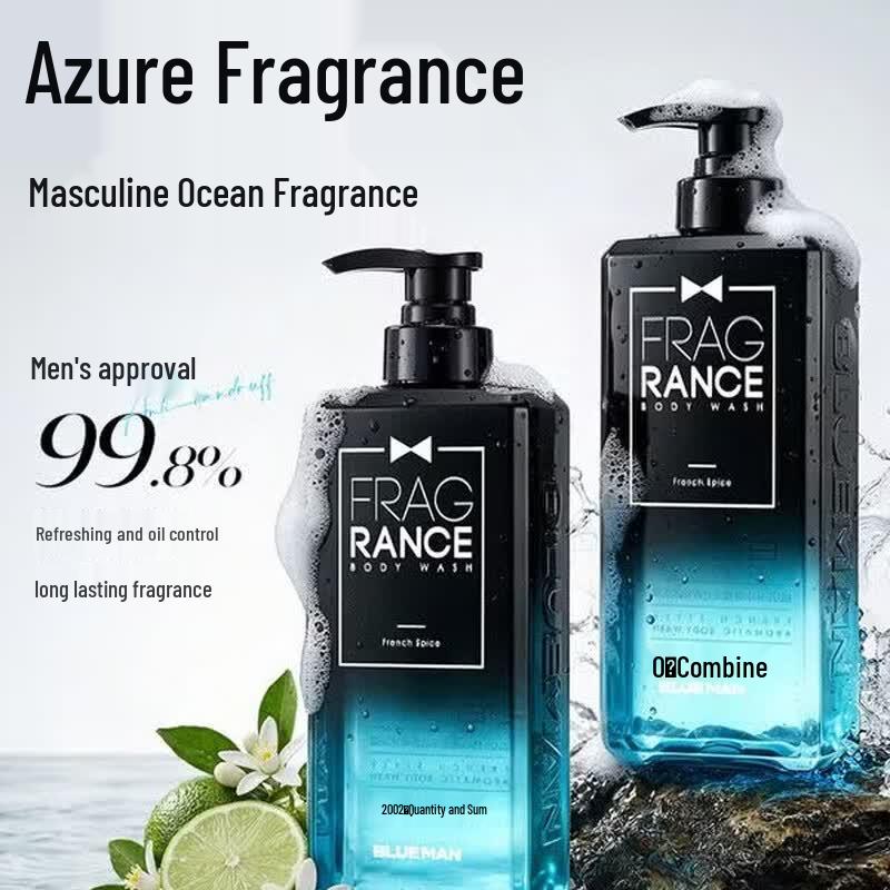 PRIME BLUE Men's Ocean Fragrance Shower Gel