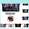 Wednesday The Adams Family Zipper Hand Bag Large Capacity Cosmetic Storage Bag
