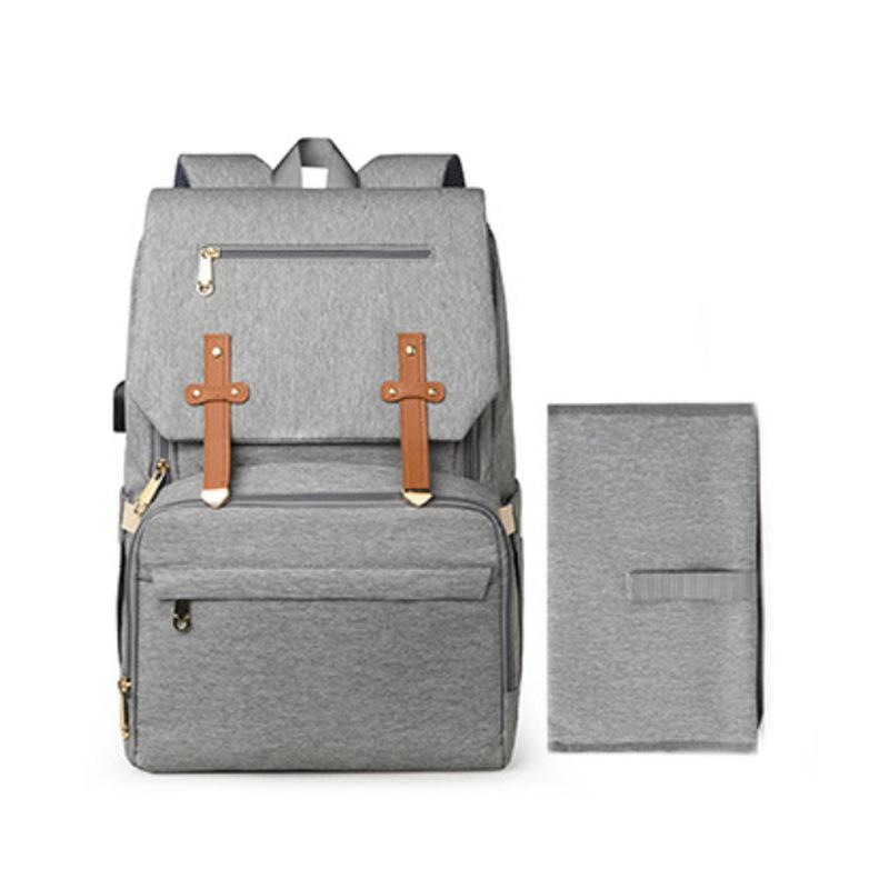 Multi-Functional Lightweight Mommy Bag: Large Capacity with USB Port, Changing Pad, and Portable Mother-Baby Storage for Hospital.