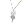 Les Trésors De Lily [N8181] - Silver 'Owls' Designer Necklace