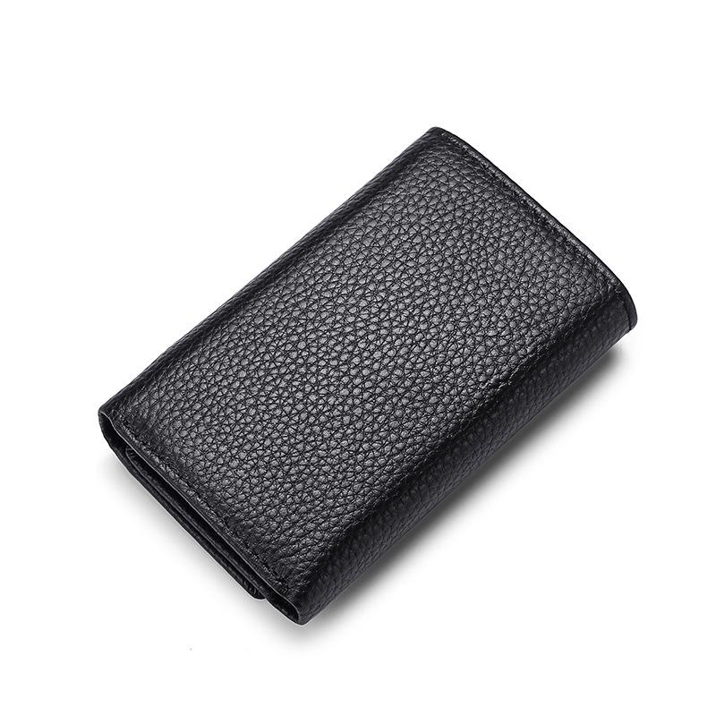 Genuine Leather Women's Multi-functional Key & Card Holder with Coin Purse