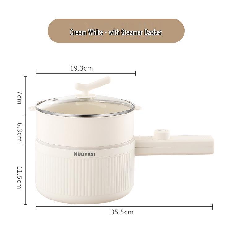 Smart Multifunctional Electric Cooker with Long Handle – Compact Dorm-Use Hot Pot for Steaming and Cooking