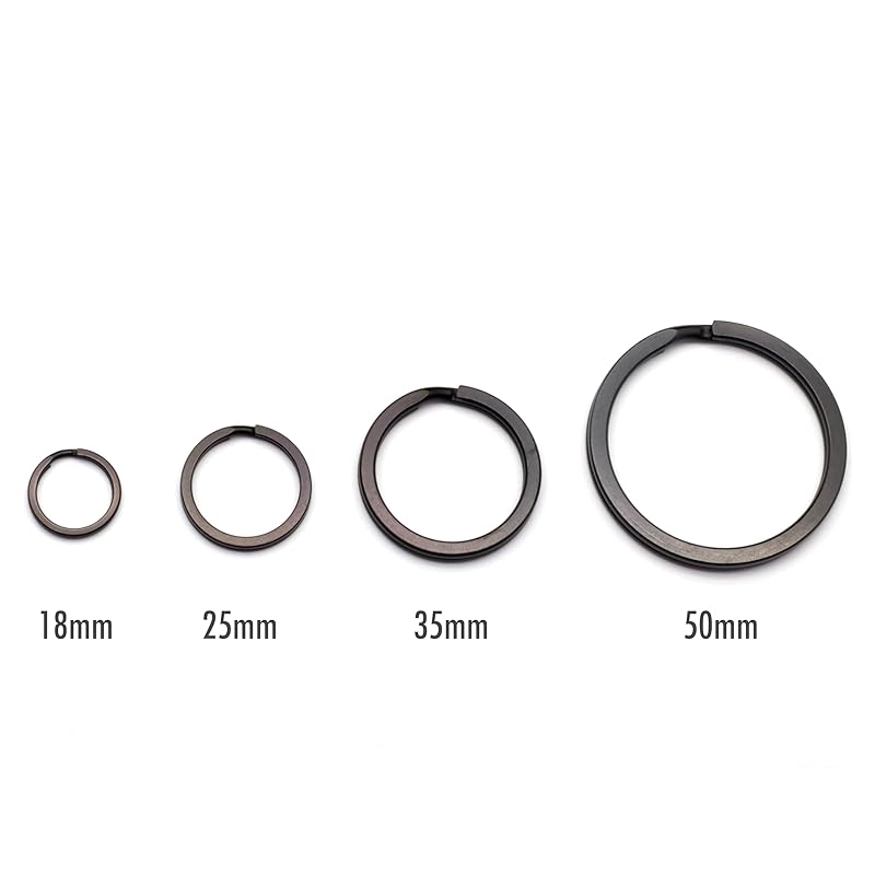 [TUNUKE] titanium Ti ring key ring key ring key hook carabiner Metal fittings lightweight Does not rust high strength (35mm x4 pieces, F black)